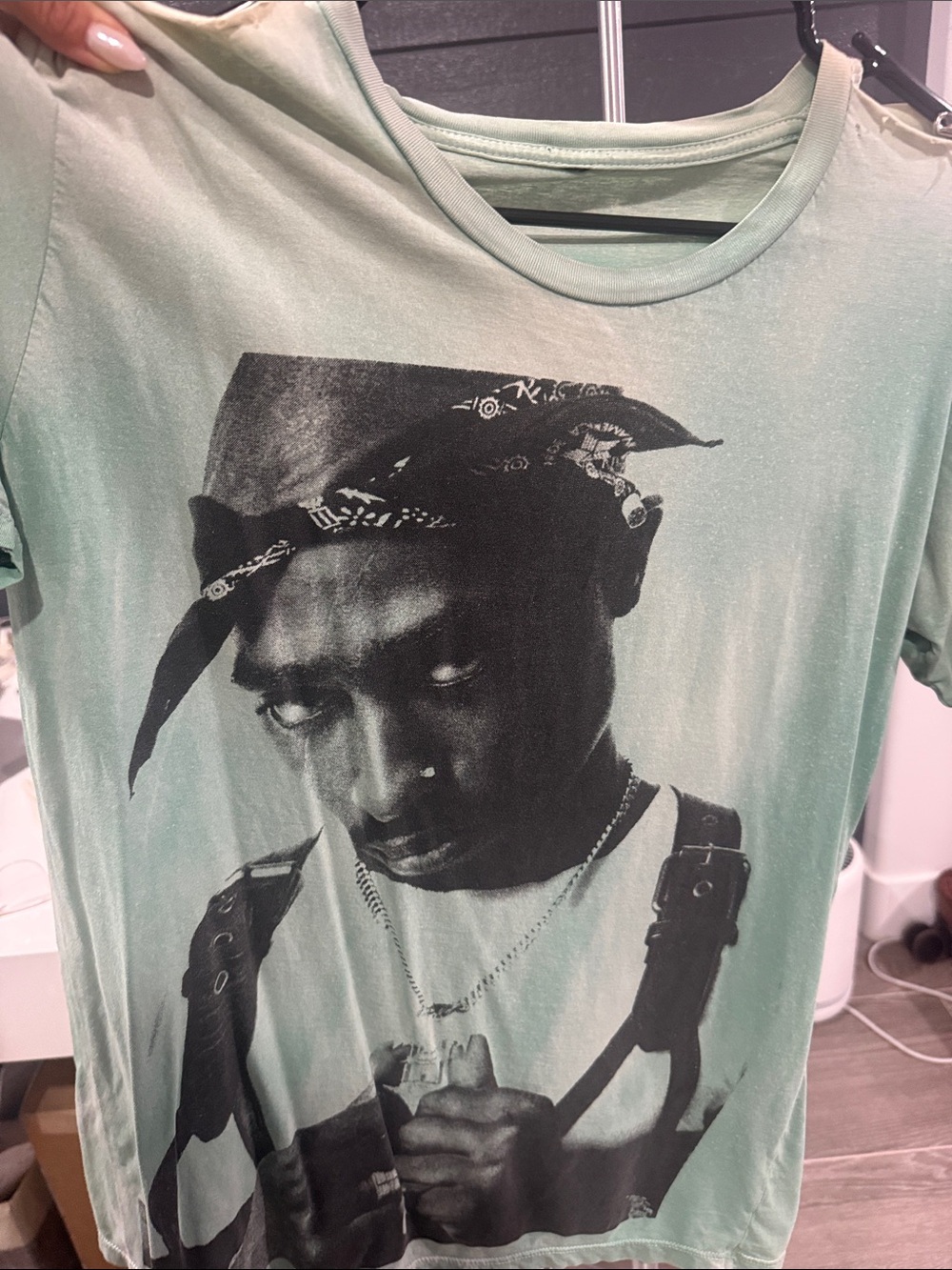 Mint Graphic Tee - Vintage Crew Neck Printed Shirt, distressed